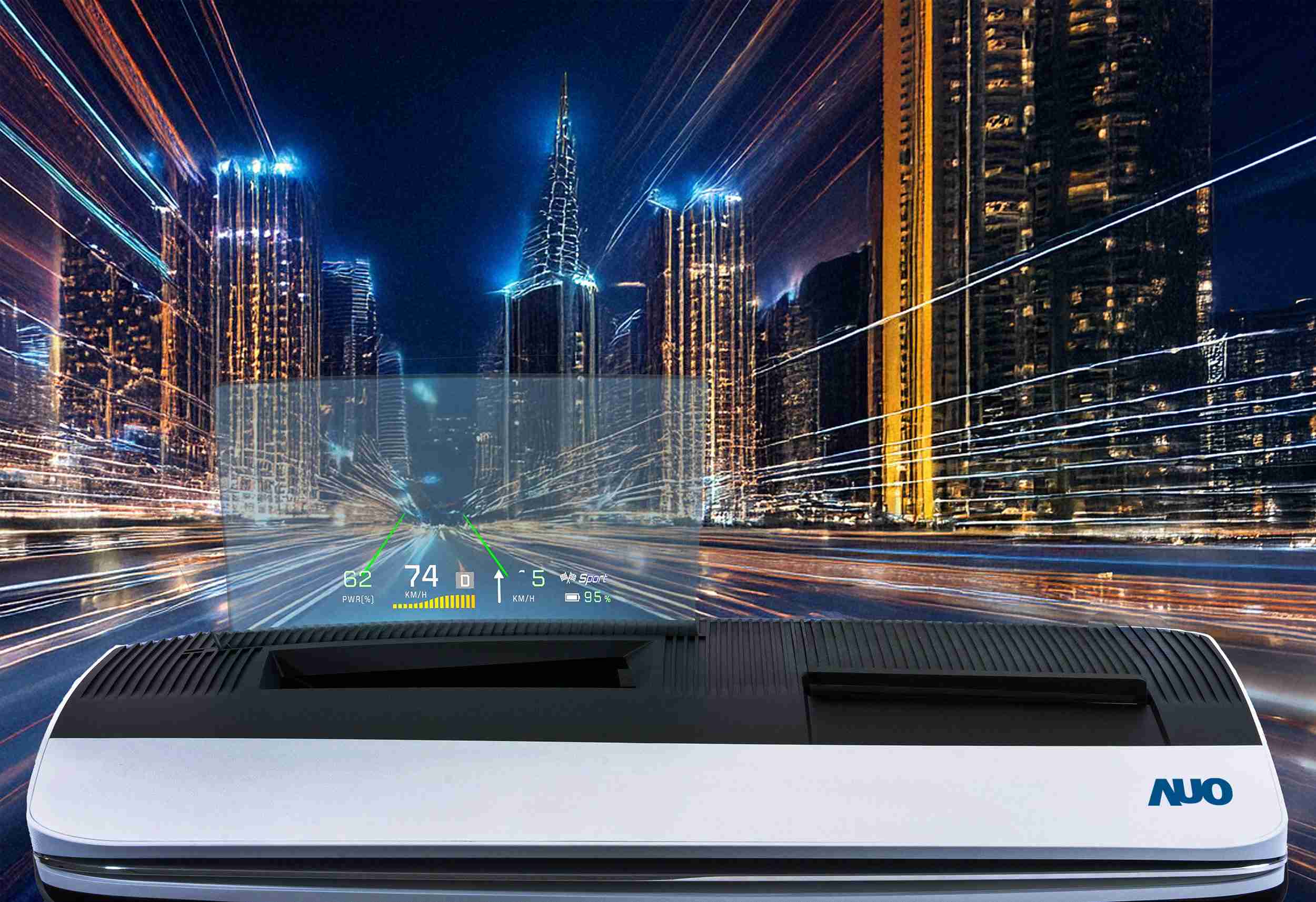 OBPay推出13吋Micro LED抬头显示器，，，，提供高入眼亮度、、、高色彩饱和度的显示质量，，在阳光下或黑暗中都清晰可见，，，并利用Micro LED模块体积小的优势，，，解决车用空间有限的痛点